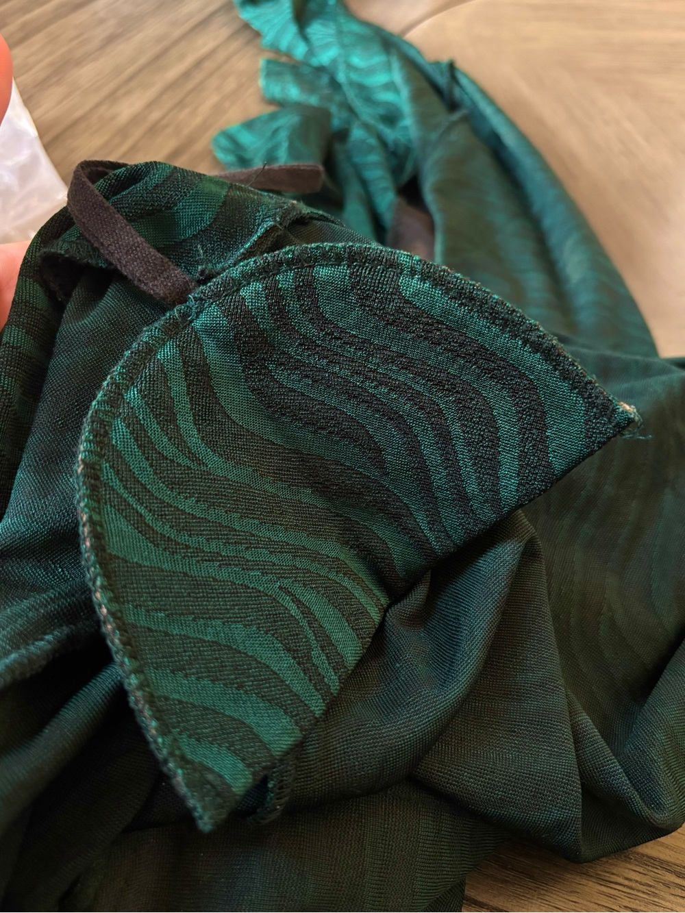 Rabbit Rabbit Rabbit Teal Wave Button-Front Blazer - Picture 4 of 5